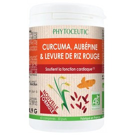 Phytoceutic Turmeric Hawthorn and Red Rice Yeast Organic 60 Tablets