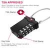 ZHEGE TSA Approved Luggage Locks, Suitcase Padlocks, White Code Padlock