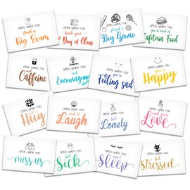 Colorful Open When Envelopes for University College Student, Leaving Home Daughter Son Gifts, Boyfriend or Girlfriend College Care Package, Long Distance Relationship Friend Gift, 16 Envelopes -01