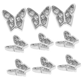 Outanaya 20pcs Diy Butterflies Nail Art Charms Diamond Art Amulet Fingernail Decorations for Women Girls