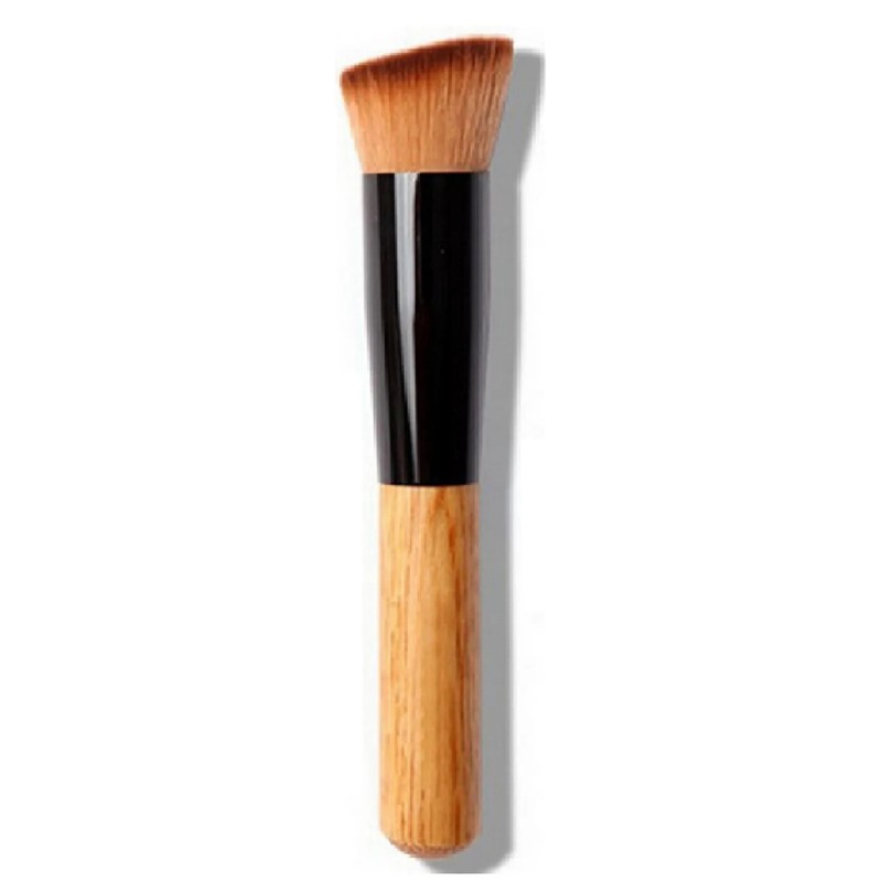 Cosmetic Brush Set with Wood Handles for Smooth Application