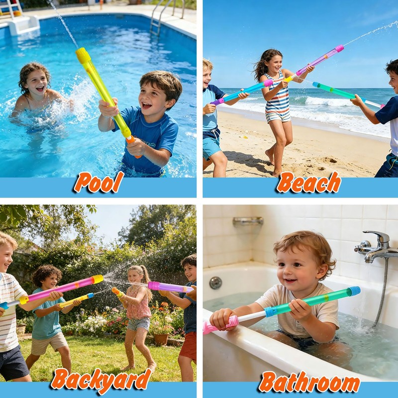 Yrkidstoi Water Squirt Guns for Kids Adults, 6Pack Powerful Soaker