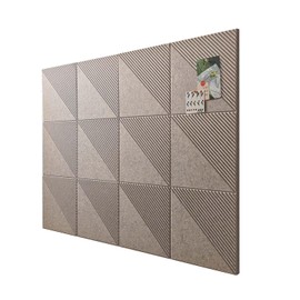 Large Cork Board for Walls 48"x 36", 12 Pack Felt Wall Tiles with Safe Removable Adhesive Tabs, Cork Board for Office,Pinboard Bulletin Board (Deep Camel, 48" x 36" 12 Pack)