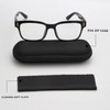 Reducblu Stylish Two Tone Reading Glasses for Women - Black