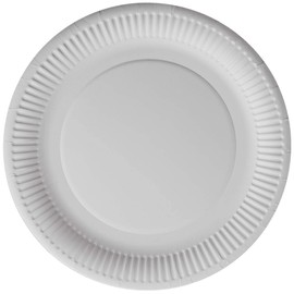 Dina Disposable Paper Plates 23cm - Pack of 100 9 inch Paper Plates, Disposable Plates, Party Plates, White