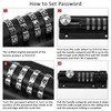 Combination Locking Bolt, ProChosen 4 Digit Sliding Lockable Padbolt Heavy