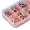 200Pcs Oil Drain Plug Gasket Red Copper Heating Processing 9
