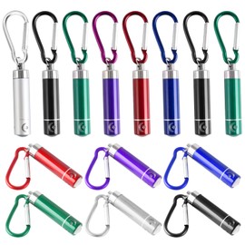 Indrnif Pack of 14 Mini LED Torches, Mini Torch Keyring, Children's Torch with Keyring, Children's Hand Lamp, Mini Torch Gifts for Party Bags, Children's Birthday Parties