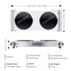 Hot Plate, Techwood 1800W Dual Electric Stoves, Countertop Stove Double