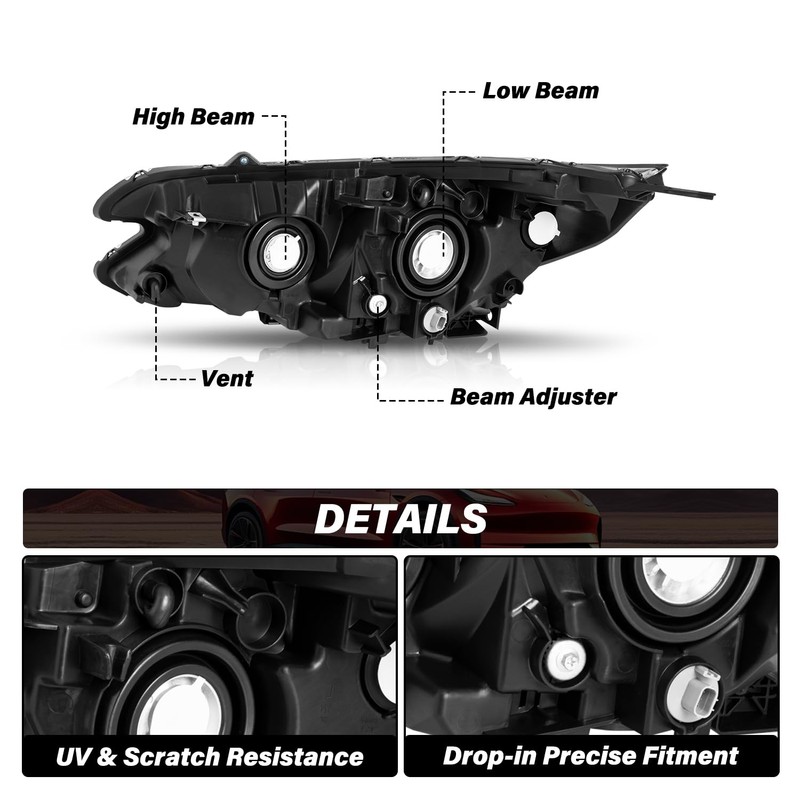 For 2015 2016 Honda CRV Headlight Headlamp Assembly Set Factory