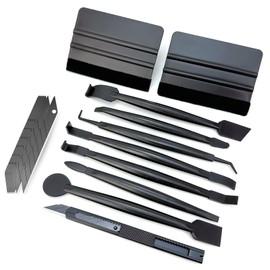 Umaki Vinyl Wrap For Cars Install Kit with Vinyl Scraper, 9mm Utility Knife & 10piece Blades and 7 IN 1 Micro Wrap Squeegee, Ideal for Window tint, Car Paint Protection Film, Car Graphics & Decals