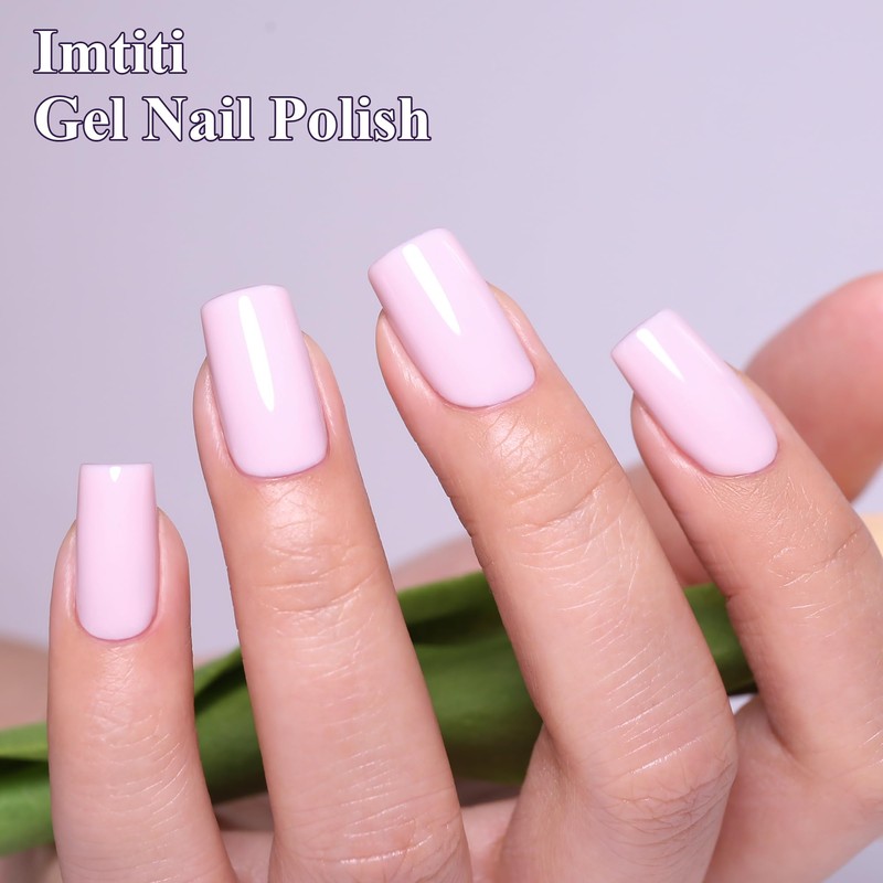Misty Pink Solid Nail Gel, 10ML Self-Leveling Soak Off UV