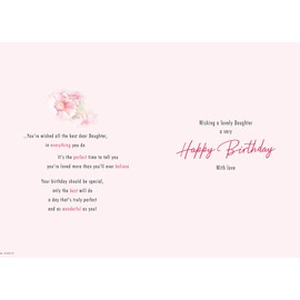 Piccadilly Greetings Traditional Birthday Card Daughter - 9 x 6 inches