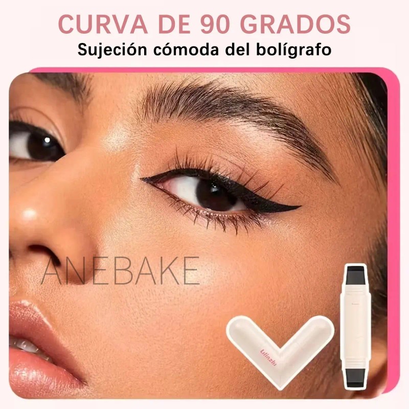 Anebake 2pzs Doble Sello Delineador De Ojos Waterproof 2.1g,negro Y