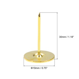 sourcing map 30Pcs Upholstery Tacks, 19mmx30mm Flat Head Decorative Furniture Nails Thumb Tack for Furniture Sofa Headboards, Gold