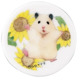 Yamaka Shoten SRN11-402 Hamster Sukeroku Everyday GOTTE Chopsticks Rest Approx. 1.6 x 0.4 inches (4 x 1 cm), Sunflower, Dishwasher-safe, Miscellaneous Goods, Tableware, Made in Japan, White