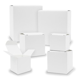 itenga Boxes V1 24 x Cube Cube Mixed White Boxes for Crafts e.g. for Advent Calendar Party Favours