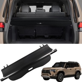 Marretoo Cargo Cover for Toyota Land Cruiser Lc250 Prado J250, 2024 2025 Lexus GX550 for Landcruiser Accessories Black Retractable Trunk Cover Security Shield Shade