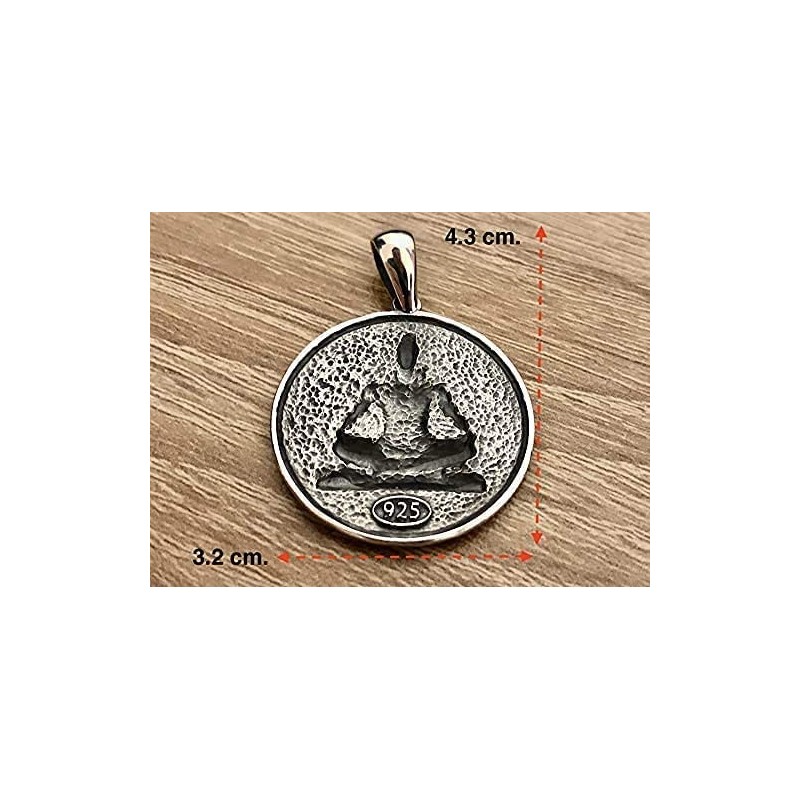 Shiva Yoga Aum Om Ohm Symbol Pendant 925 Sterling Silver