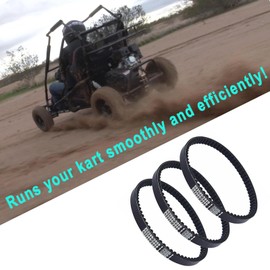 QYMOTO Go Kart Drive Belt 203589 for Coleman KT196 Go Cart CVT Belt Fits CK196-T,Manco 5959, Comet 203589,30 Series Torque Converter Asymmetrical Belt Murray 12-8487(3pcs)