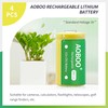 AOBOO Rechargeable Battery, 3V CR2 Battery, Household Battery Suitable for