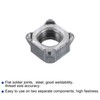 sourcing map Weld Nuts, M14 Square UNC Carbon Steel Machine