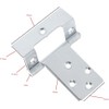 Just Accessories Large 50mm Cranked Flush Hinges - Brass Cabinet/Cupboard/Door