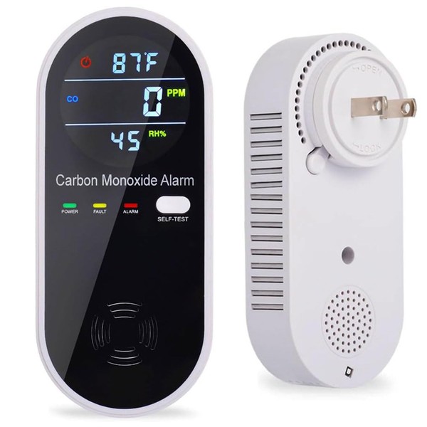 Carbon Monoxide Detector Plug in Wall, WESHLGD Portable Carbon Monoxide