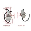 SEBLAFF Motorcycle Carburetor with Throttle Grip Cable Replacement for XR80R