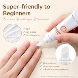modelones Crema Para Cutícula, Ultra-Hidratante Cuidado De Uñas Aceite De Jojoba Orgánico Vitamina E, Tratamiento Reparador De Cutícula Reparación No Grasienta Secas Cutículas Agrietada