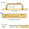 Malimali 4 Pack Gold Barn Door Handles, 5" Hole Center