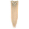 Onedor 24" Straight Synthetic Clip in Hair Extensions. 7 individual