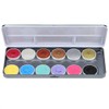 Superstar Aqua Face &amp; Body Paint 12 Color Palette Shimmer