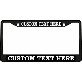 Happy Camper Style Heavy Duty Metal License Plate Frame, Car Tag Holder Cover /Car Accessories