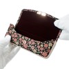 Indenya 8407 Glasses Case, Deer Leather, Small Rose, Black Background