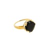YoTreasure Black Onyx Ring Solid 14k Gold Plated Over 925