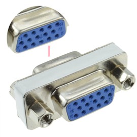 kenable Gender Changer - HD15 (15pin) SVGA VGA Coupler Female to Female