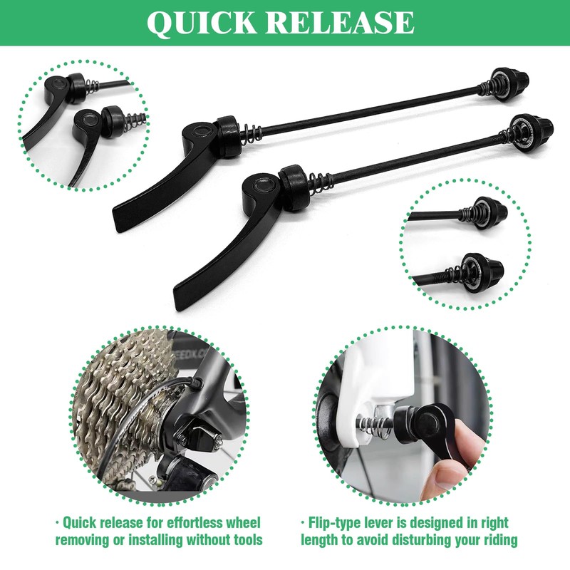 16Pcs 3 Size Bicycle Hub Flanged Axle Nut and Safety