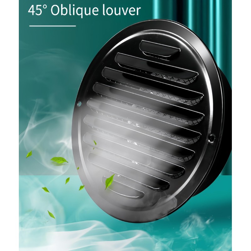 4 Inch Stainless Steel Vent Round Black Soffit Vent Cover