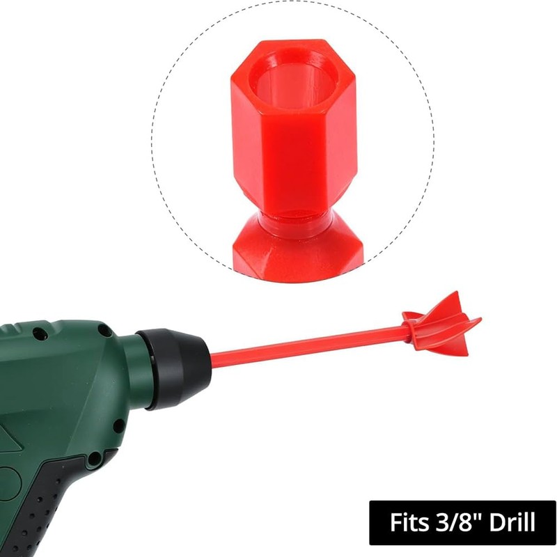Geieold Epoxy Mixer Attachment for Drill, 12-Piece Set - Helix
