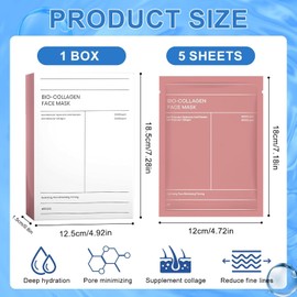 Bio-Collagen Real Deep Mask, Anti-Wrinkle Lifting Face Mask, Organic Collagen Night Wrapping Mask, for Hydrating Reducing Fine Lines Anti-Wrinkle (neuD-5 Pieces)