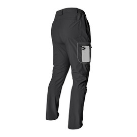 Apotemis Men's Work Hiking Cargo Pants Lightweight Breathable Quick-Dry Waterproof Stretch Travel Tactical Outdoor Pants Darkgrey 36