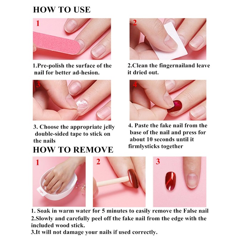 Press on Nails Handmade Nails Luxury Reusable Fake Nails For