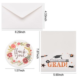 Graduation Cards College High School Graduation Gifts for Women Men Friends 6PCS Graduate Students Congratulations Grad Card with Envelopes