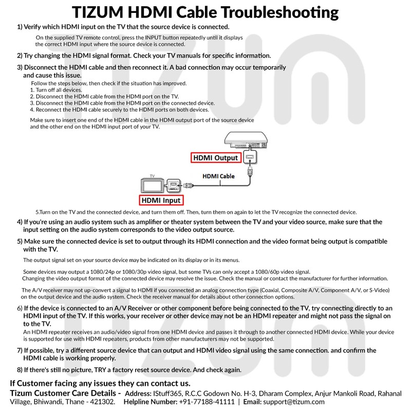 High Speed HDMI ARC Cable with Ethernet for Soundbar to