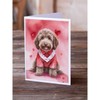 Caroline's Treasures DAC5379GCA7P Labradoodle My Valentine Greeting Cards Pack of