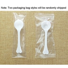 10 Pieces Long Handle 3g Plastic Measuring Spoons Mini Scoops Mini Measuring Scoops Micro Scoops Small Lab Measuring Spoon for Cosmetics Powders Seasoning Kitchen, Individual Packing, White