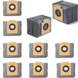 Loimon 10 Pack Compatible with Eufy Clean X8 Pro/X10 Pro Omni Self-Empty Station - 4-Layer HEPA Filter with Activated Carbon Sealed Design | Vacuum Sealed Dustbin Bags Accessories (10 Count)