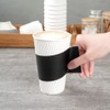 Restpresso Black Paper Coffee Cup Sleeve - with Handle, Fits