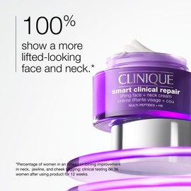Clinique Smart Clinical Repair Lifting Face + Neck Cream with Peptides + Hyaluronic Acid | Anti-Aging + Hydrating, 2.5 fl. oz.